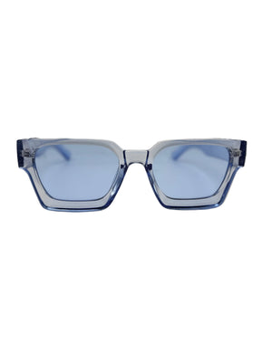 Pretoria Crystal Blue Sunglasses – Luxury Transparent Frames