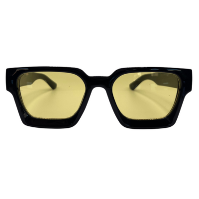 Benin sunglasses front view with yellow lenses