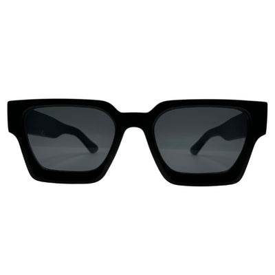 Ghana sunglasses front view with matte black frame