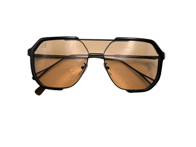 Side profile of Abidjan luxury aviator sunglasses