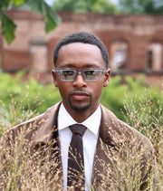 Male model wearing Angola angular sunglasses