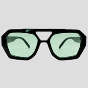 Abuja sunglasses front view with green lenses