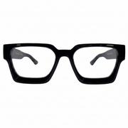 Cairo black square eyeglasses front view