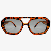 Douala cheetah aviator sunglasses front view