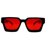 Fes sunglasses front view with red lenses
