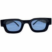 Gabon sunglasses front view with blue lenses