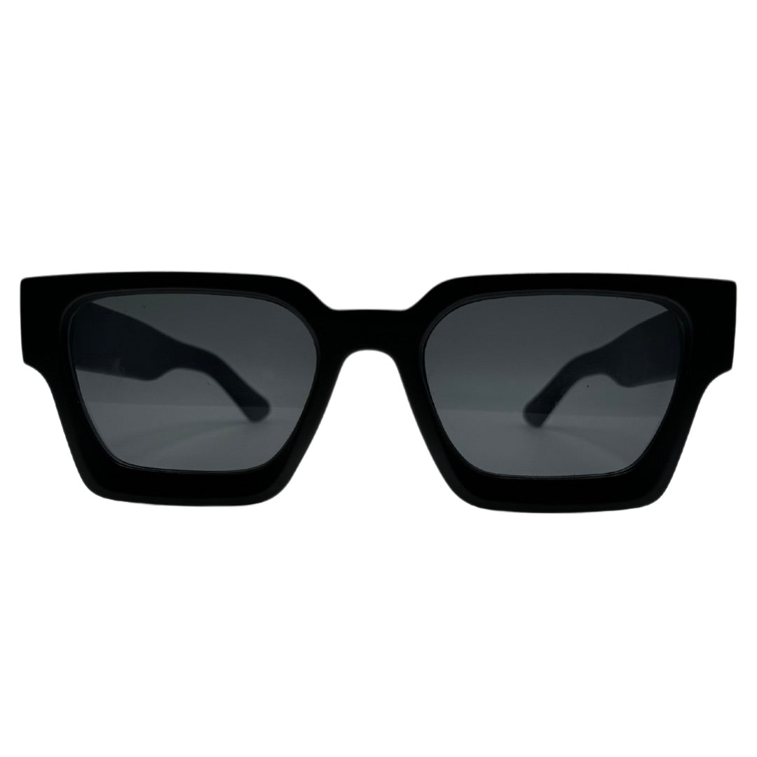 Ghana sunglasses front view with matte black frame