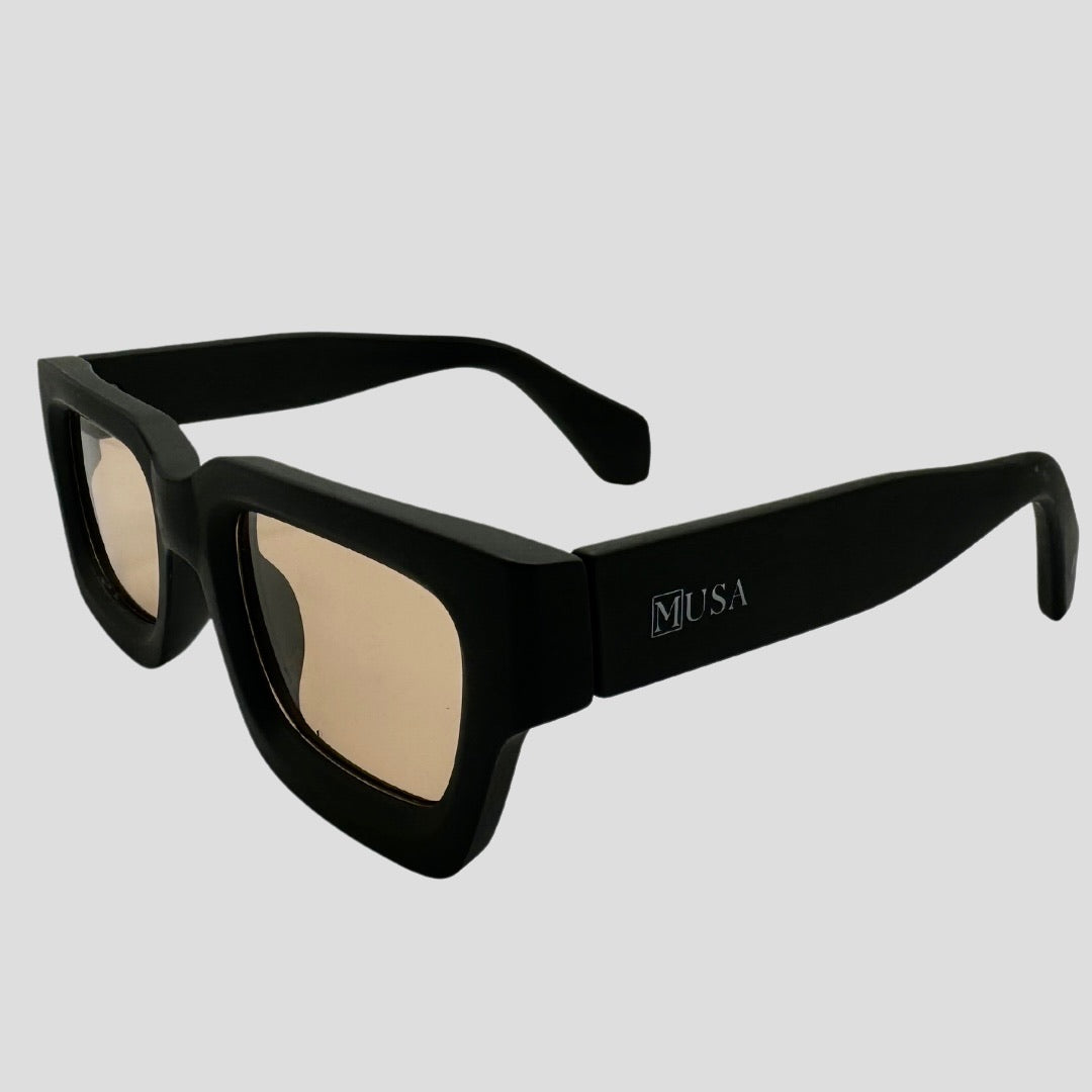 Matte black Cameroon sunglasses side profile