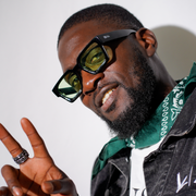 Model wearing Nigeria sunglasses