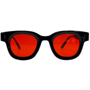 Morocco sunglasses front view with red lenses