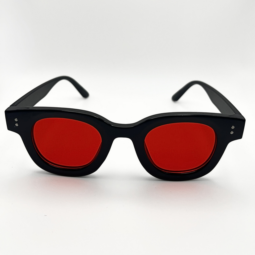 Red lens luxury eyewear by House of Musa