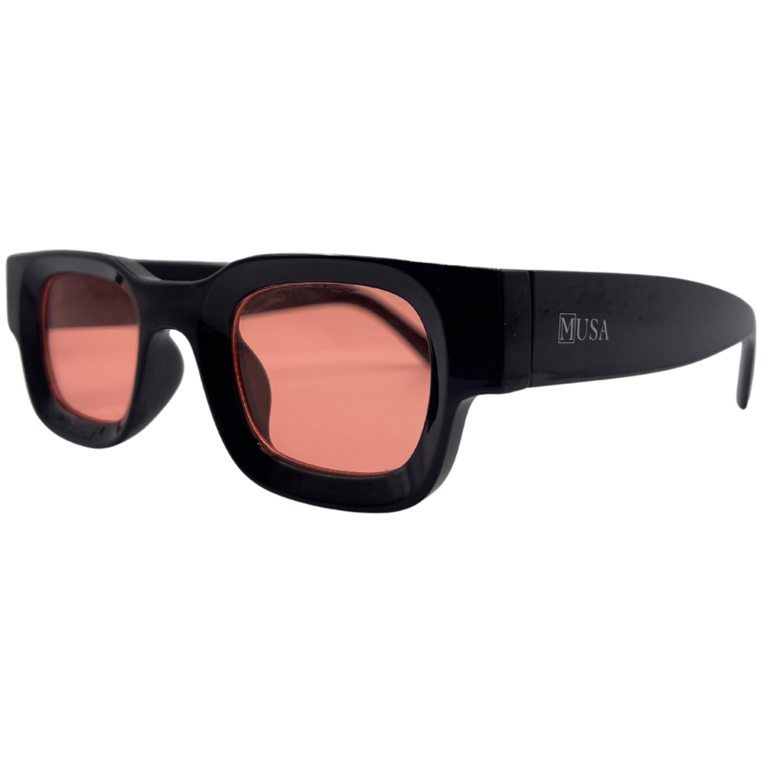 Side angle of Tunisia black frame sunglasses