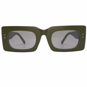 Sierra Leone sunglasses front view with matte green frame