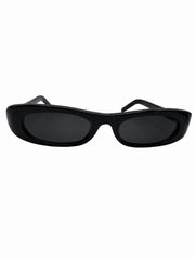 Kumasi Slim Sunglasses in glossy black with neutral black lenses